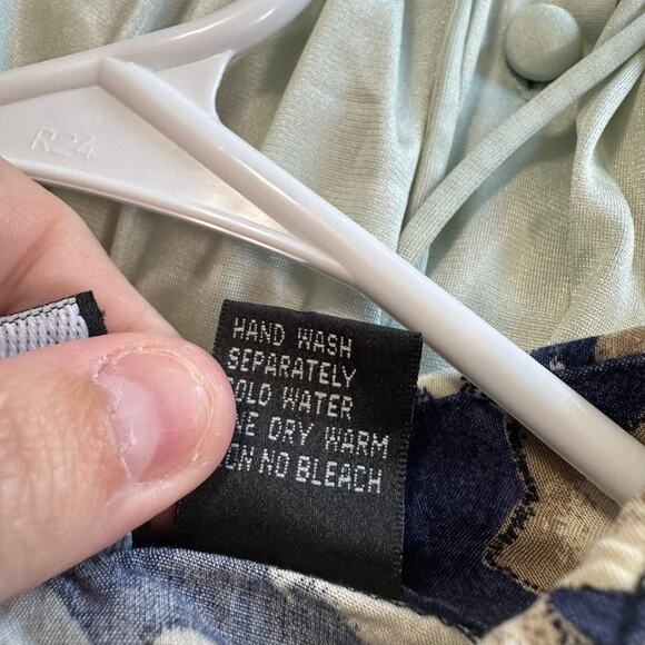 Vintage Lemon Grass Button Down Hawaiian Tropical Shirt Men's Size Large - Picture 6 of 6